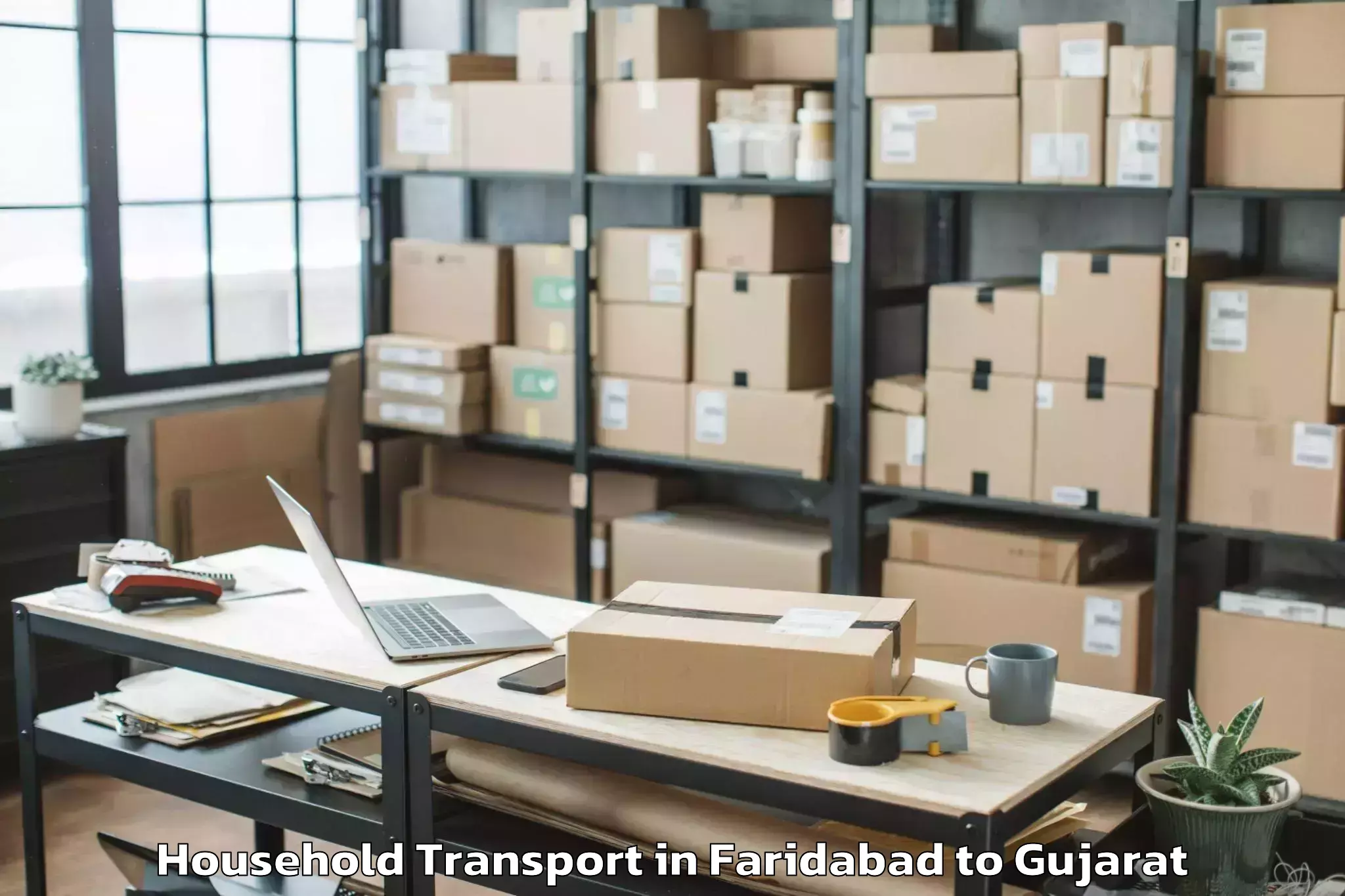 Affordable Faridabad to Ahmadabad City Household Transport